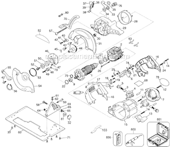 Page A Diagram and Parts List for QP350 Type 1 Black and Decker Circular Saw